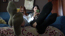 【KM摄影】4K 078-二女脚汗棉袜美脚视频封面图