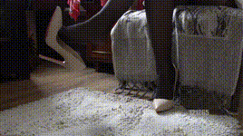 【KM摄影】4K 161 黑丝白色连衣裙美女挑鞋封面图